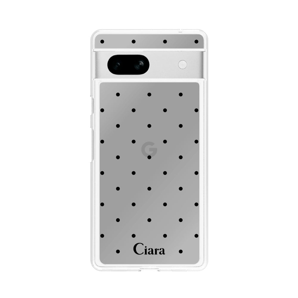 GooglePixel7aケース クリアケース スウィートドット ブラック