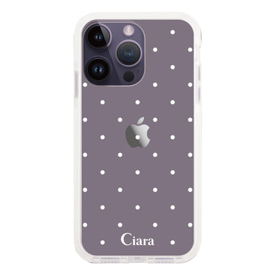 iPhoneケース クッションバンパー 耐衝撃クリアケース スウィートドット