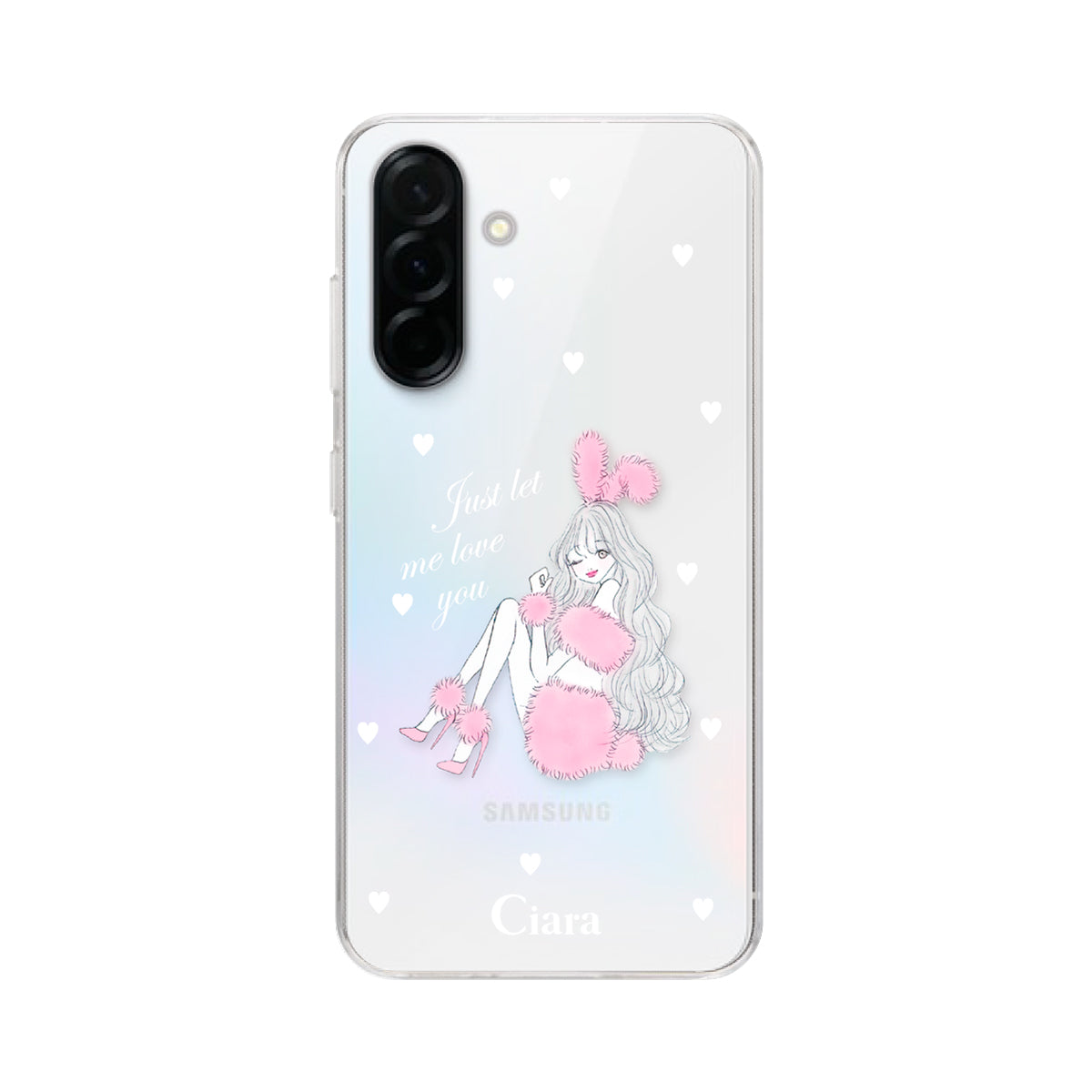 GalaxyA36 クリアケース ピンクバニー クリア
