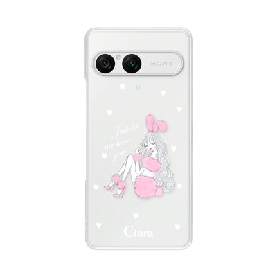 Xperiaケース クリアケース ピンクバニー
