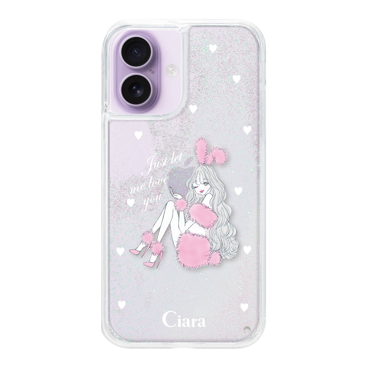 iPhoneケース】 グリッター PINK BUNNY(ピンクバニー) | スマホケース