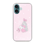iPhone16Plus ガラス 強化ガラスケース ピンクバニー ピンク