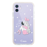 iPhone12/12Pro クッションバンパー 耐衝撃クリアケース ピンクバニー ピンク