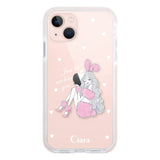 iPhone13 クッションバンパー 耐衝撃クリアケース ピンクバニー ピンク