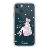 iPhone13mini クッションバンパー 耐衝撃クリアケース ピンクバニー ピンク