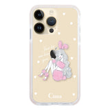 iPhone14Pro クッションバンパー 耐衝撃クリアケース ピンクバニー ピンク