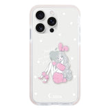 iPhone16ProMax クッションバンパー 耐衝撃クリアケース ピンクバニー ピンク