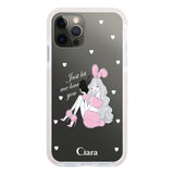 iPhoneX/XS クッションバンパー 耐衝撃クリアケース ピンクバニー ピンク