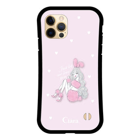 iPhone11Pro グリップ 耐衝撃ケース ピンクバニー ピンク