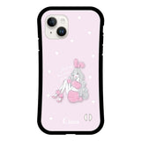 iPhone14 グリップ 耐衝撃ケース ピンクバニー ピンク