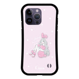 iPhone14ProMax グリップ 耐衝撃ケース ピンクバニー ピンク