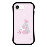 iPhone16e グリップ 耐衝撃ケース ピンクバニー ピンク