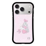 iPhone17Pro グリップ 耐衝撃ケース ピンクバニー ピンク