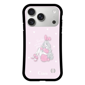 iPhone17Pro グリップ 耐衝撃ケース ピンクバニー ピンク