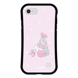 iPhone7Plus/8Plus グリップ 耐衝撃ケース ピンクバニー ピンク