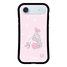 iPhoneAir グリップ 耐衝撃ケース ピンクバニー ピンク