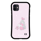 iPhoneXR グリップ 耐衝撃ケース ピンクバニー ピンク