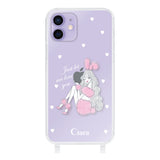 iPhone12/12Pro ストラップクリアケース ピンクバニー クリア