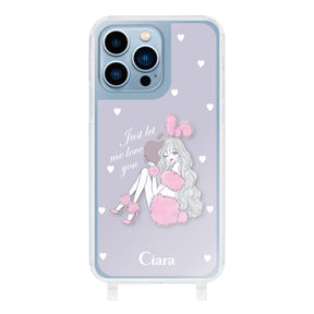 iPhone13ProMax ストラップクリアケース ピンクバニー ピンク