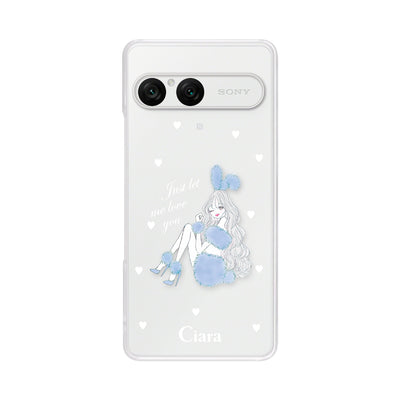 Xperiaケース クリアケース ブルーバニー