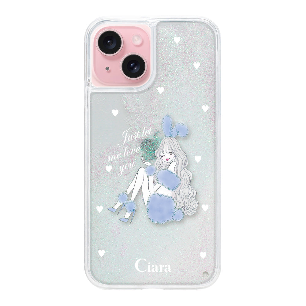 iPhoneケース】 グリッター BLUE BUNNY(ブルーバニー) | スマホケース