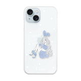 iPhone15Plus ハイブリッド クリアケース ブルーバニー クリア
