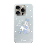 iPhone15Pro ハイブリッド クリアケース ブルーバニー ブルー
