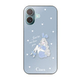 iPhone16Plus ガラス 強化ガラスケース ブルーバニー ブルー