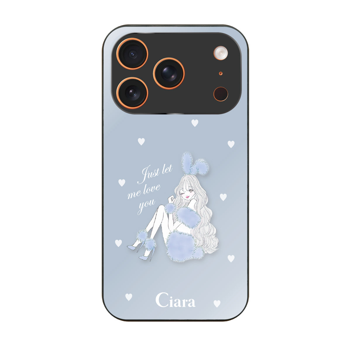 iPhone17ProMax ガラス 強化ガラスケース ブルーバニー ブルー