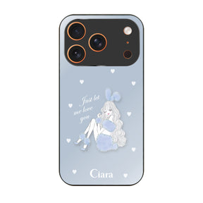 iPhone17ProMax ガラス 強化ガラスケース ブルーバニー ブルー