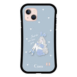 iPhone13 グリップ 耐衝撃ケース ブルーバニー ブルー