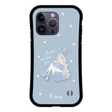 iPhone14ProMax グリップ 耐衝撃ケース ブルーバニー ブルー
