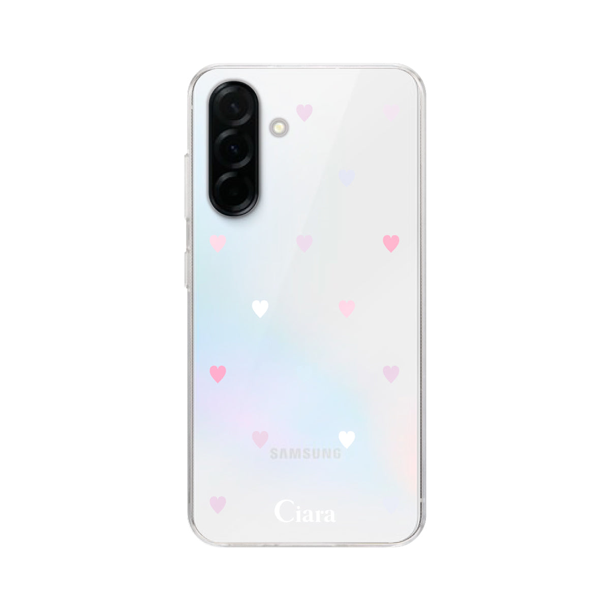 GalaxyA36 クリアケース パステルハート パステル