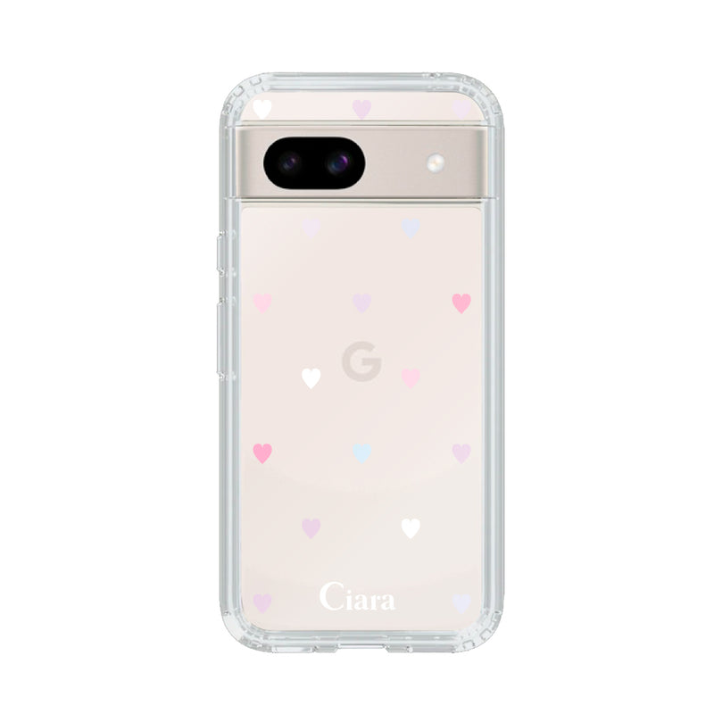 GooglePixelケース クリアケース パステルハート