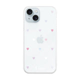 iPhone15Plus ハイブリッド クリアケース パステルハート パステル