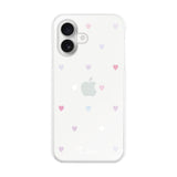 iPhone16 ハイブリッド クリアケース パステルハート パステル