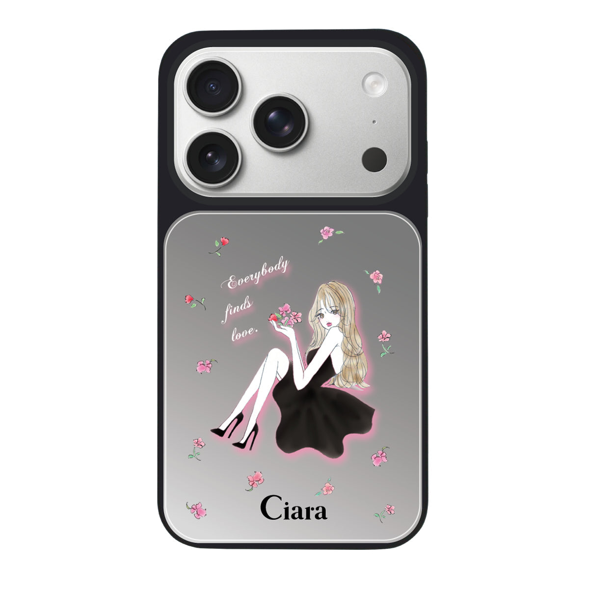 iPhoneケース】 ミラーバンパー LAVENDER BLACK GIRL(ラベンダー