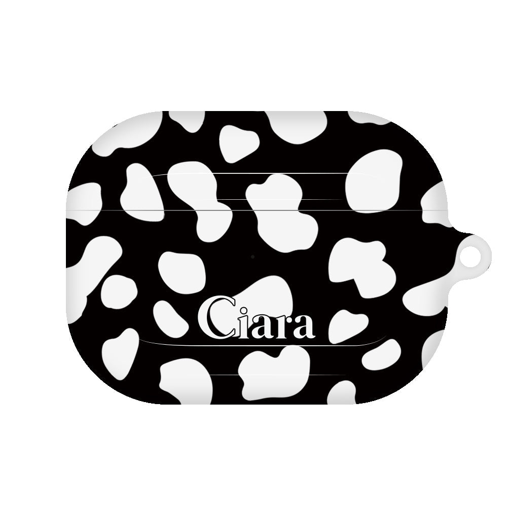 AirpodsProケース ハード ダルメシアン ブラック