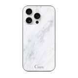 iPhone16ProMax ガラス 強化ガラスケース マーブル ホワイト