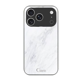 iPhone17Pro ガラス 強化ガラスケース マーブル ホワイト
