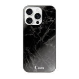 iPhone16ProMax ガラス 強化ガラスケース マーブル ブラック