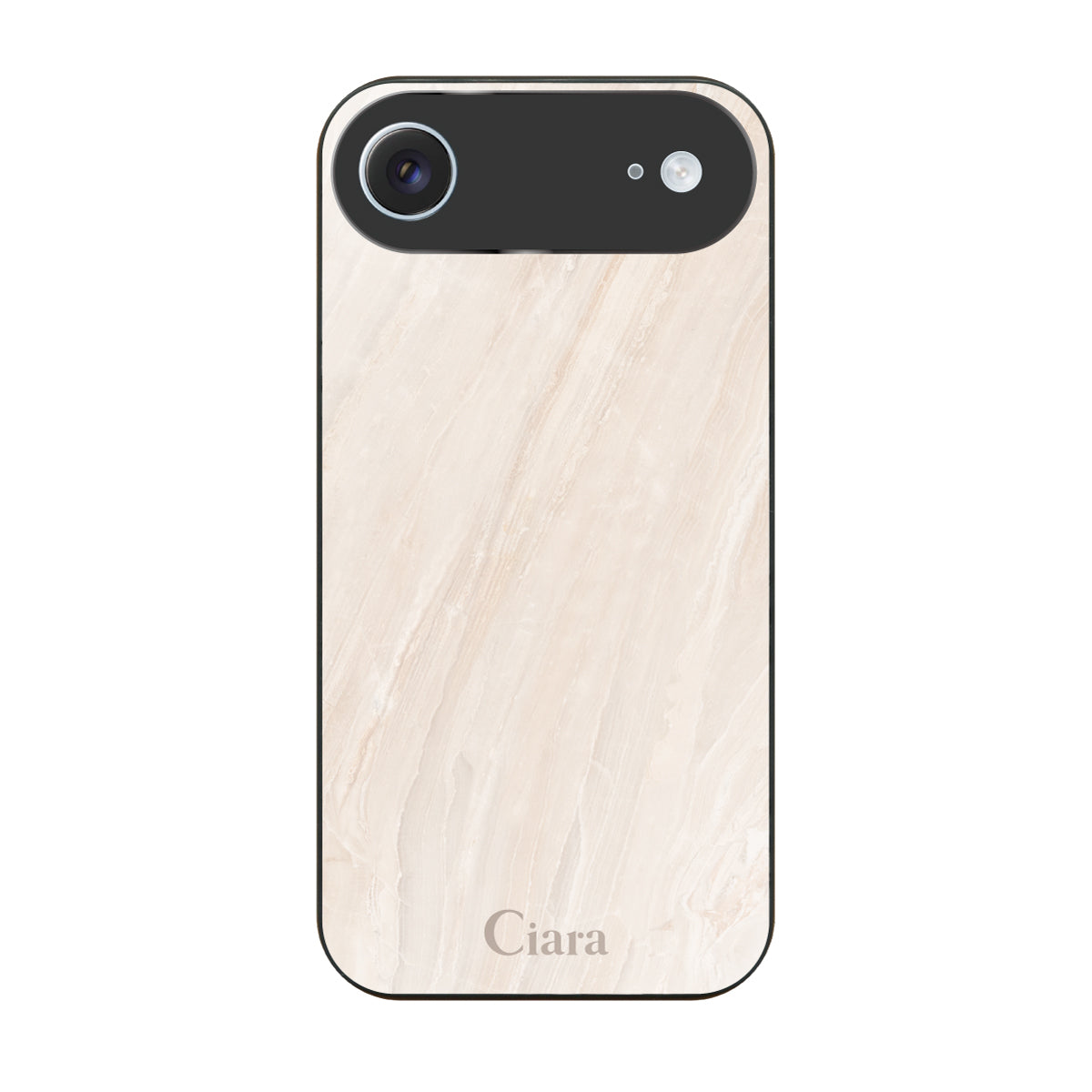 iPhoneAir ガラス 強化ガラスケース マーブル ベージュ