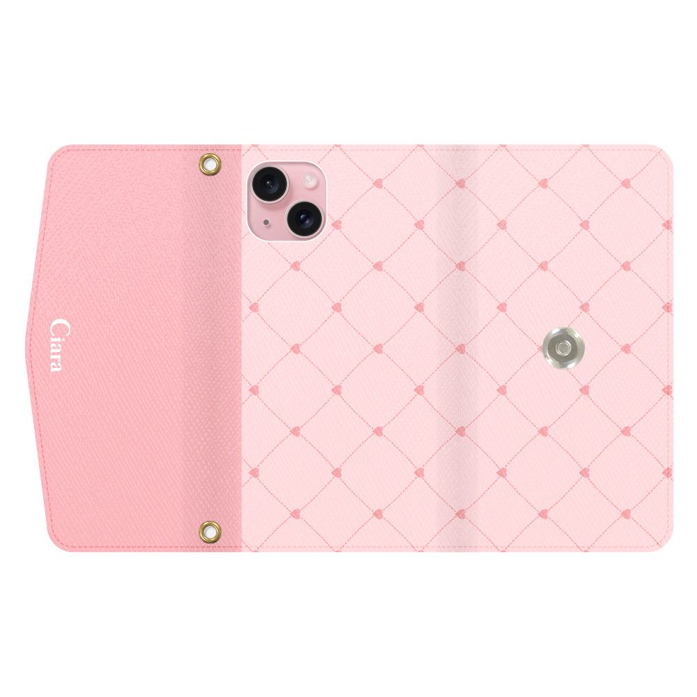 iPhone 15 (アイフォン15) ケース・カバー 手帳型 ピンク