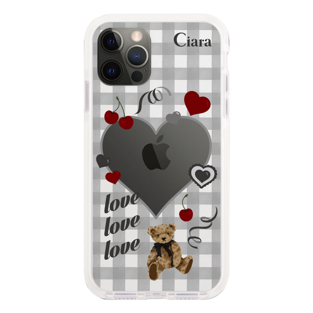 iPhoneX/XS クッションバンパー 耐衝撃クリアケース マイスウィーティー ブラック