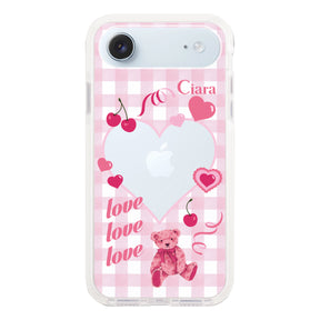 iPhoneAir クッションバンパー 耐衝撃クリアケース マイスウィーティー ピンク