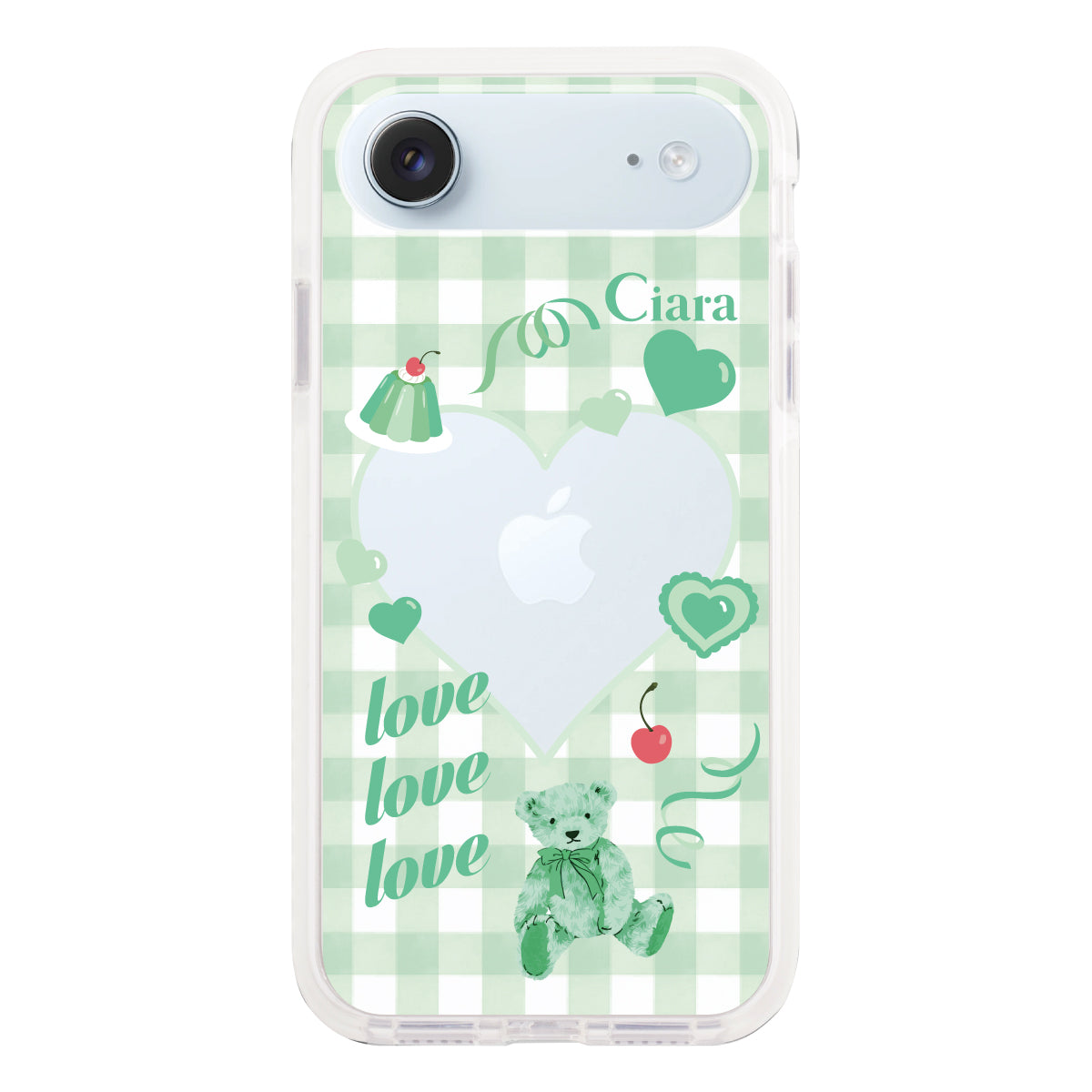iPhoneAir クッションバンパー 耐衝撃クリアケース マイスウィーティー グリーン