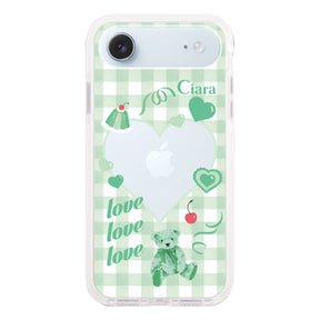 iPhoneAir クッションバンパー 耐衝撃クリアケース マイスウィーティー グリーン