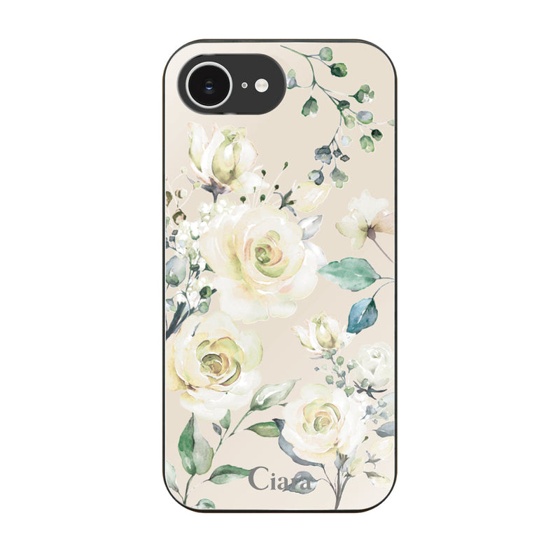iPhoneケース ガラス 強化ガラスケース スプリンクルフラワー