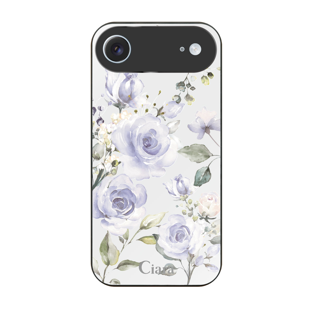 iPhoneAir ガラス 強化ガラスケース スプリンクルフラワー パープル