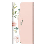 GalaxyS25 手帳型カード収納レザーケース スプリンクルフラワー ピンク